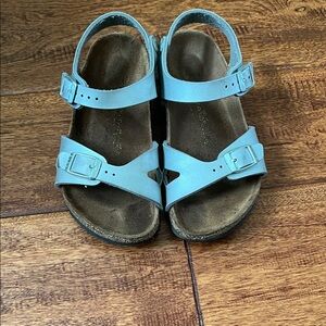 Silver Birkenstock Rio Kids Sandals sz 29/11c